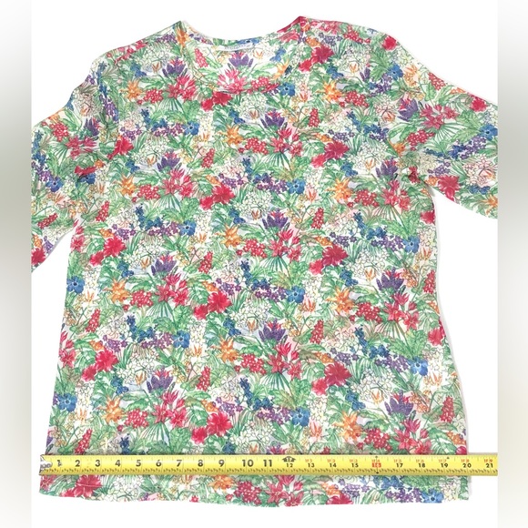 Equipment Femme Silk Sheer Floral Top Blouse Long Sleeve - Picture 10 of 12